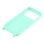 Matný kryt s nastaviteľným popruhom pre iPhone 17 Pro - tyrkysový