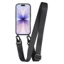 Matný kryt s nastaviteľným popruhom pre iPhone 17 - čierny