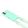 Matný kryt s nastaviteľným popruhom pre iPhone 17 - tyrkysový