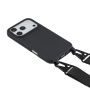 Matný kryt s nastaviteľným popruhom pre iPhone 17 Pro Max - čierny