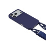 Matný kryt s nastaviteľným popruhom pre iPhone 17 Pro Max - tmavomodrý