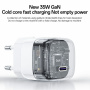 Yesido YC103 GaN mini rýchlonabíjací adaptér s portom USB-C - 35W - biely