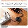 WEKOME WDC-C21 magnetický opletený nabíjací a dátový kábel - USB-C na Lightning - 1 m - oranžový