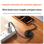 WEKOME WDC-C20 magnetický opletený nabíjací a dátový kábel - USB-C na USB-C - 1 m - oranžový
