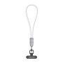 DUX DUCIS 2v1 silikónový nabíjací a dátový kábel a pútko - USB-C na USB-C - 30 cm - biely