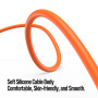 DUX DUCIS silikónový nabíjací a dátový kábel - USB-C na Lightning - 1 m - oranžový