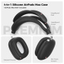 AhaStyle 4v1 silikónový obal pre AirPods Max 1 / 2 - čierny