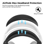 AhaStyle 4v1 silikónový obal pre AirPods Max 1 / 2 - čierny