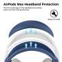 AhaStyle 4v1 silikónový obal pre AirPods Max 1 / 2 - tmavomodrý