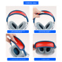 4v1 priesvitný silikónový obal pre AirPods Max 1 / 2 - zelený