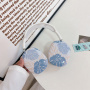 Kryty slúchadiel so vzorom tropických listov pre AirPods Max 1 / 2 - modré
