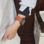 Semišový magnetický remienok pre Apple Watch Ultra 49mm / 46mm / 45mm / 44mm / 42mm - hnedý