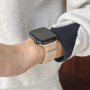 Semišový magnetický remienok pre Apple Watch Ultra 49mm / 46mm / 45mm / 44mm / 42mm - béžový