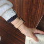 Semišový magnetický remienok pre Apple Watch Ultra 49mm / 46mm / 45mm / 44mm / 42mm - béžový