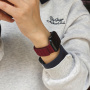 Semišový magnetický remienok pre Apple Watch Ultra 49mm / 46mm / 45mm / 44mm / 42mm - vínový
