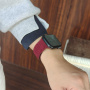 Semišový magnetický remienok pre Apple Watch Ultra 49mm / 46mm / 45mm / 44mm / 42mm - vínový