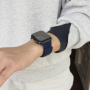 Semišový magnetický remienok pre Apple Watch Ultra 49mm / 46mm / 45mm / 44mm / 42mm - tmavomodrý