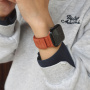 Semišový magnetický remienok pre Apple Watch 42mm / 41mm / 40mm / 38mm - hnedý