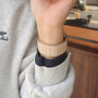 Semišový magnetický remienok pre Apple Watch 42mm / 41mm / 40mm / 38mm - béžový