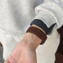 Semišový magnetický remienok pre Apple Watch 42mm / 41mm / 40mm / 38mm - tmavohnedý