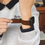 Semišový magnetický remienok pre Apple Watch 42mm / 41mm / 40mm / 38mm - tmavohnedý