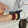 Semišový magnetický remienok pre Apple Watch 42mm / 41mm / 40mm / 38mm - vínový