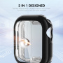 ENKAY puzdro z mäkkého plastu s ochranou displeja pre Apple Watch 42mm (Series 10 / 11) - tmavomodré
