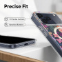 Transparentný kryt s trblietkami, vzorom kvetov a MagSafe pre iPhone 17 Pro Max - ružový