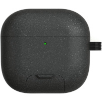 Obal s výklopným stojanom a karabínou pre AirPods 4 / 5 - tmavosivý