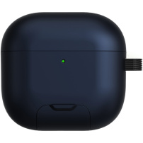 Obal s výklopným stojanom a karabínou pre AirPods 4 / 5 - tmavomodrý
