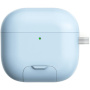 Obal s výklopným stojanom a karabínou pre AirPods 4 / 5 - modrý