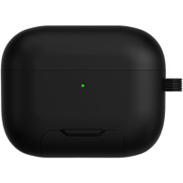 Obal s výklopným stojančekom a karabínou pre AirPods Pro 3 - čierny