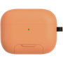 Obal s výklopným stojančekom a karabínou pre AirPods Pro 3 - oranžový