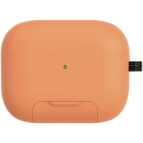 Obal s výklopným stojančekom a karabínou pre AirPods Pro 3 - oranžový