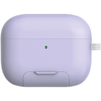 Obal s výklopným stojančekom a karabínou pre AirPods Pro 3 - fialový