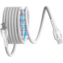 ENKAY magnetický opletený nabíjací a dátový kábel - USB-C na USB-C - 2 m - biely