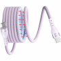 ENKAY magnetický opletený nabíjací a dátový kábel - USB-C na USB-C - 2 m - fialový