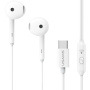 USAMS US-SJ771 slúchadlá s konektorom USB-C - biela