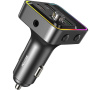 WEKOME WP-C62 Bluetooth FM transmitter do auta s portmi USB-C / 2x USB-A - 48W - sivý