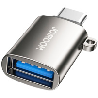 JOYROOM S-H151 nabíjacia a dátová redukcia - USB-A na USB-C - strieborná