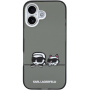 Karl Lagerfeld IML K&CH Heads Logo transparentný kryt s MagSafe pre iPhone 17 - sivý