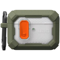 UAG Plasma odolný obal so zapínaním a karabínou pre AirPods Pro 3 - olivový
