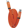 WEKOME WDC-C21 magnetický opletený nabíjací a dátový kábel - USB-C na Lightning - 1 m - oranžový