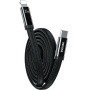WEKOME WDC-C21 magnetický opletený nabíjací a dátový kábel - USB-C na Lightning - 1 m - čierny
