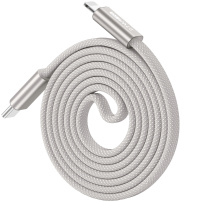 DUX DUCIS magnetický opletený nabíjací a dátový kábel - USB-C na Lightning - 1 m - sivý