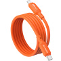 DUX DUCIS silikónový nabíjací a dátový kábel - USB-C na Lightning - 1 m - oranžový