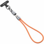 DUX DUCIS 2v1 silikónový nabíjací a dátový kábel a pútko - USB-C na Lightning - 30 cm - oranžový