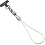 DUX DUCIS 2v1 silikónový nabíjací a dátový kábel a pútko - USB-C na USB-C - 30 cm - biely