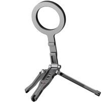 PULUZ skladací magnetický statív s 1/4 závitom a tripodom pre iPhone - sivý