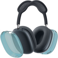 AhaStyle transparentné kryty slúchadiel pre AirPods Max 1 / 2 - modré